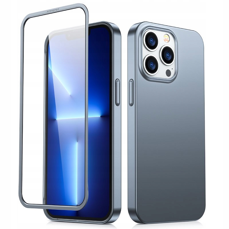 Etui pokrowiec do iPhone 13 Pro obudowa na tył i przód szkło hartowane sz