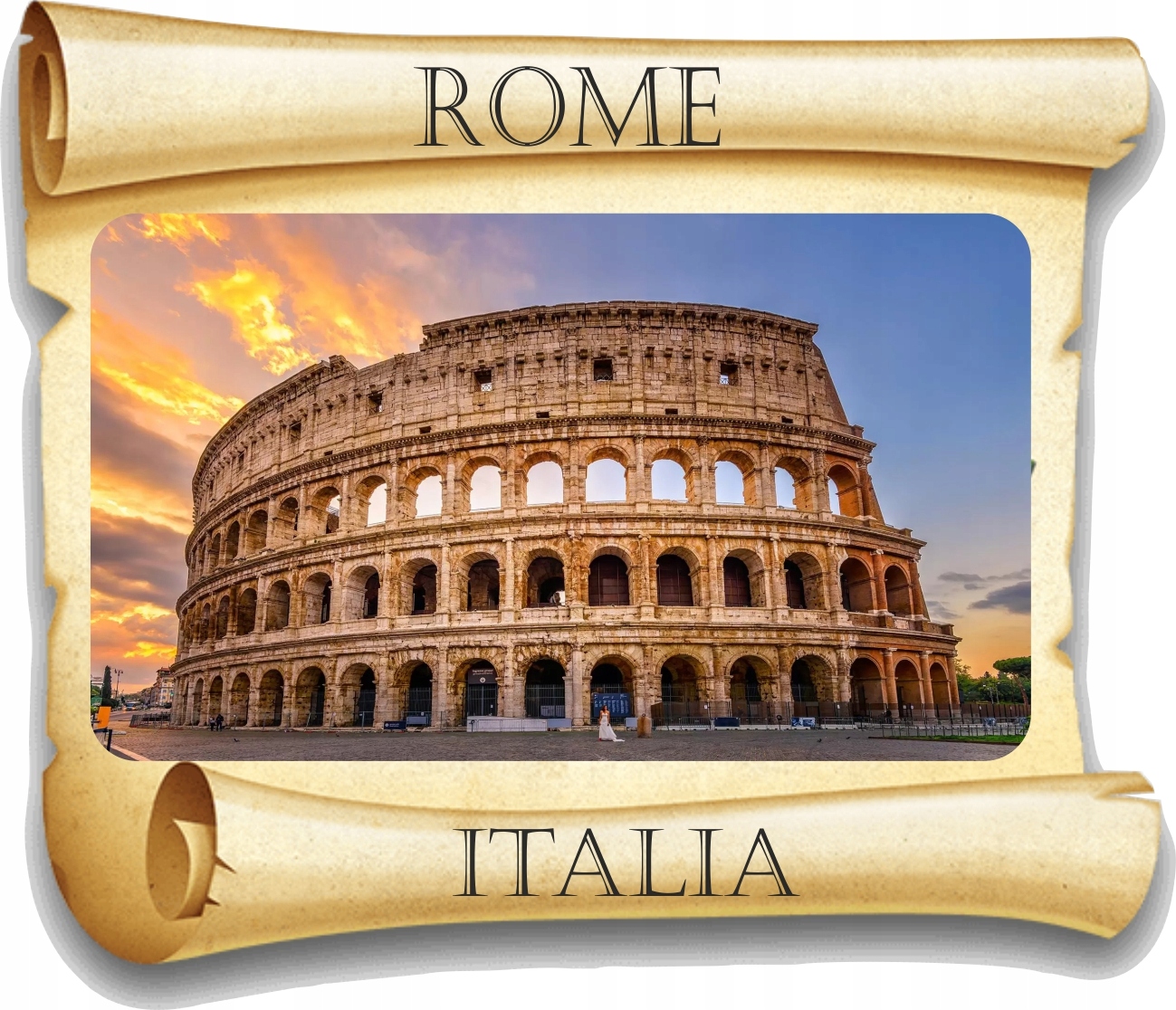 Rome Italia Papyrus Sticker - High Resolution - Vinyl Waterproof za 15 ...