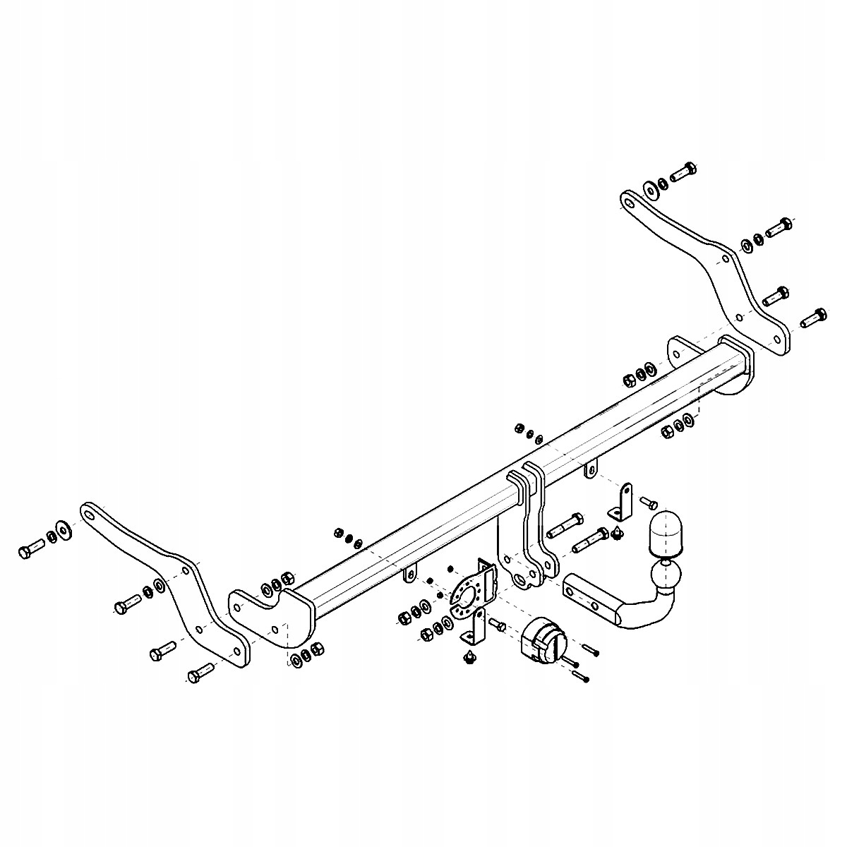 Hak holowniczy do Dacia Sandero 3 III DJF Hatchback od 20 MODUŁ 13 PIN Nowy Producent Steinhof