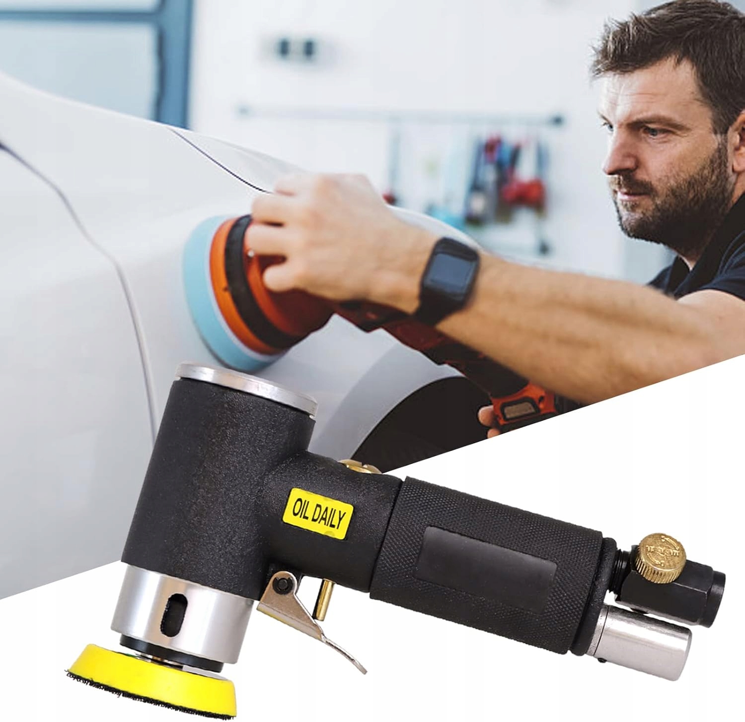 POLERKA SAMOCHODOWA SZLIFIERKA OSCYLACYJNA MIMOŚRODOWA ZESTAW 15000RPM EAN (GTIN) 0014834298991