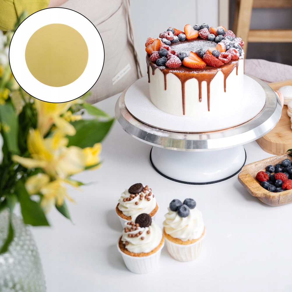 PODSTAWA DO CUPCAKE AKCESORIA TALERZE OKRĄGŁE DESKI ŻYWNOŚĆ Rodzaj inny