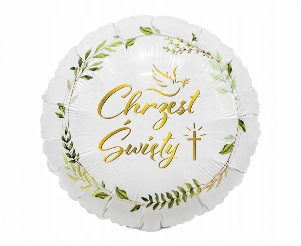 

Balon foliowy Chrzest Święty gołąbek i krzyż