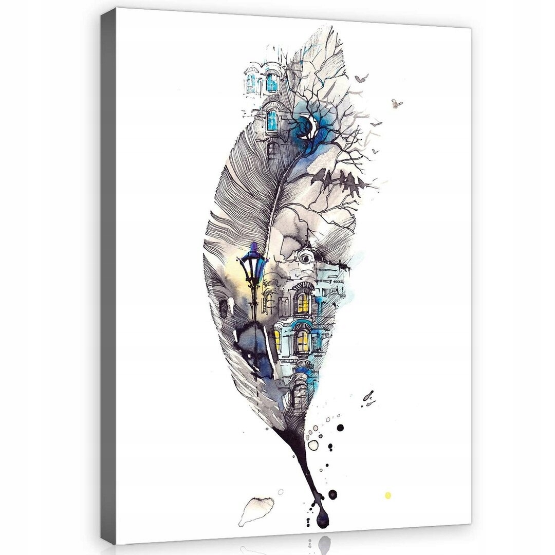 Obraz 75x100 Město v peru akvarel grafika krajina snění fantazie