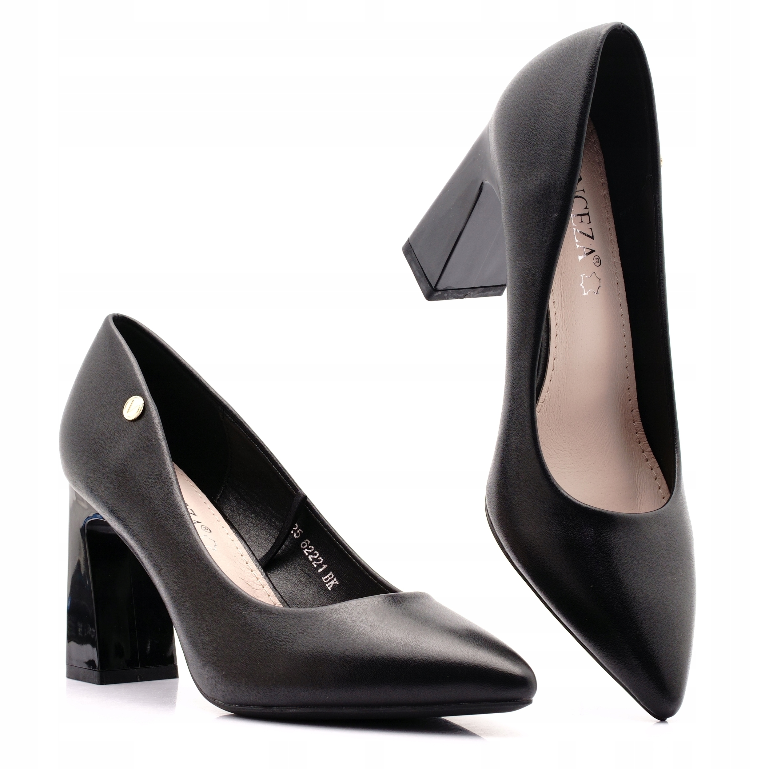 Vinceza Buty Damskie Czółenka Na Słupku Wizytowe Wkładka Skóra 62221 36