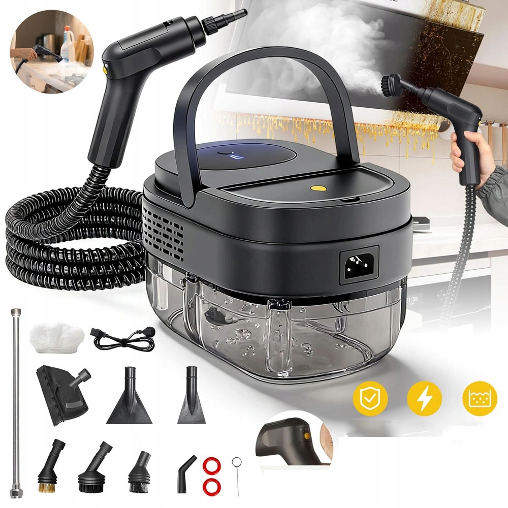 2500W Myjka Parowa Parownica Mop Parowy Zestaw Końcówek Mycie Czyszczenie
