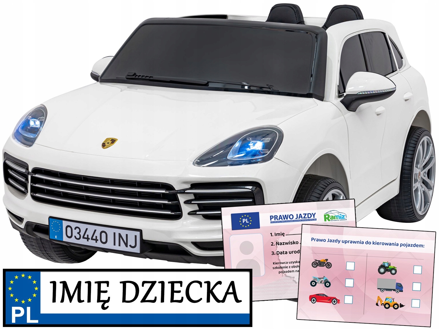 pierwsze Auto Na Akumulator Porshe Cayenne 2 osobowe pilot miękkie koła