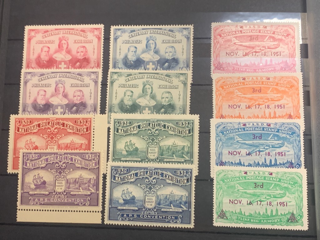 Cinderelle USA - CIPEX 1947, ASDA 1951, APS 1930 czyste MNH