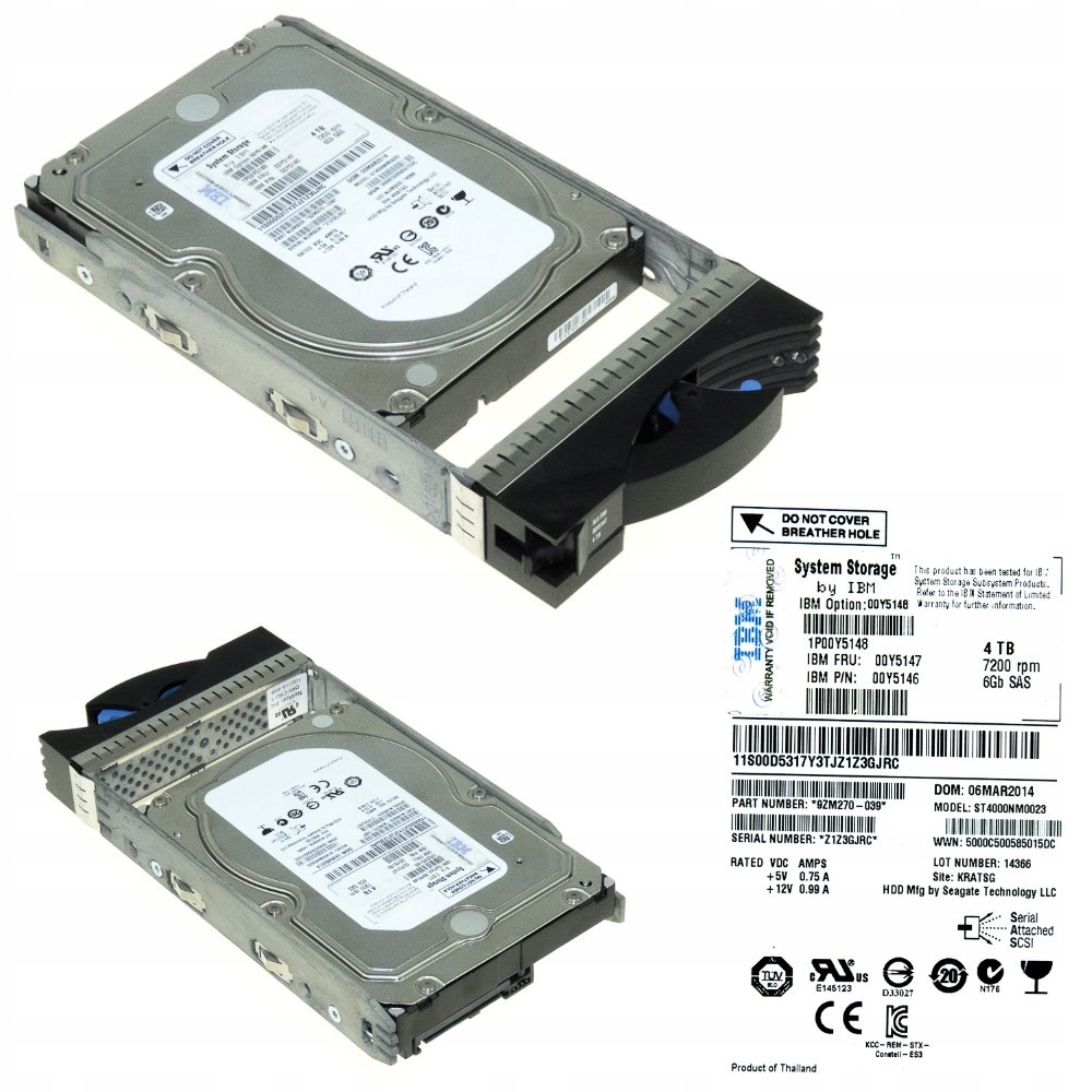 Pevný disk Ibm 00Y5147 4TB 7.2K Sas 6Gb 3.5'' 00Y5146