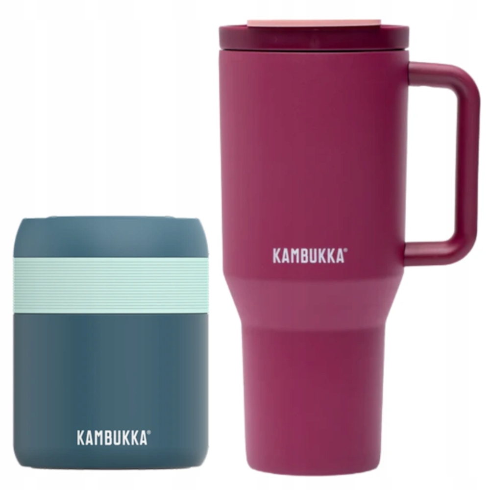 Termohrnek s brčkem Rio termoska na jídlo Kambukka Icebound Berry