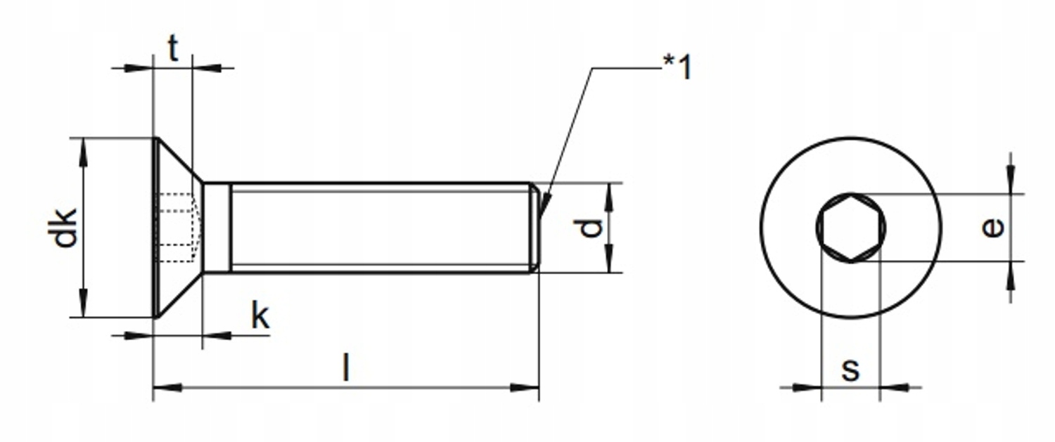 M3X12 ŚRUBA NIERDZEWNA IMBUSOWA STOŻKOWA 21ST Norma 7991/10642