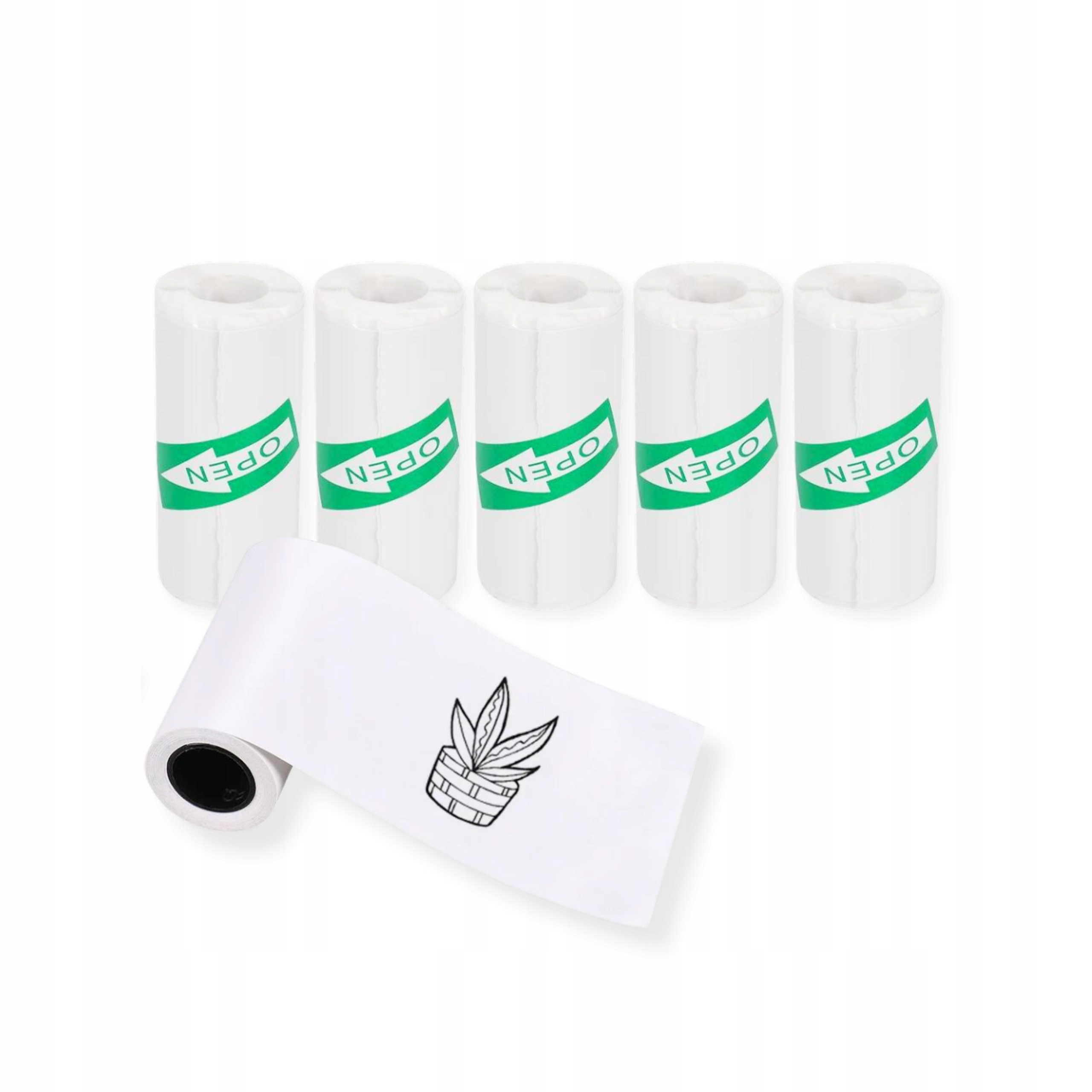 Papier termiczny SAMOPRZYLEPNY do drukarki termicznej Drukuś biały 10 rolek