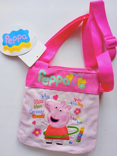 

Torebeczka saszetka świnka Peppa Pig róż serduszka