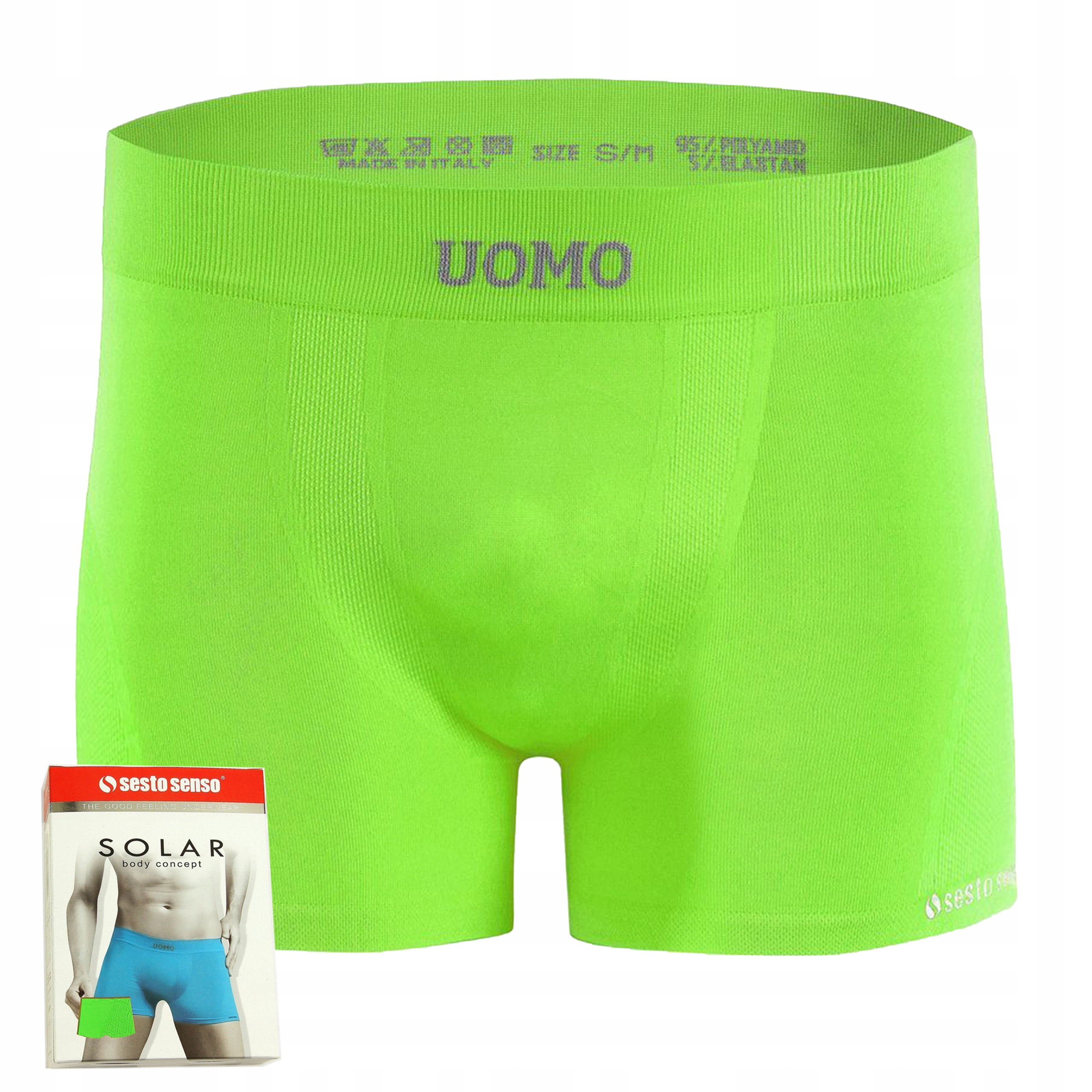 

Bokserki Sesto Senso Solar Bezszwowe, Seledyn L/XL