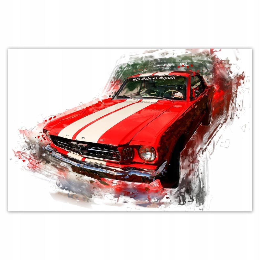 

Plakaty 60x40 Czerwony Ford Mustang