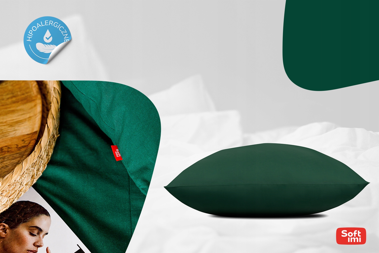 POSZEWKA NA PODUSZKĘ 40X40cm JASIEK BAWEŁNA 100% OZDOBNA BAWEŁNIANA POLSKA Marka Softimi