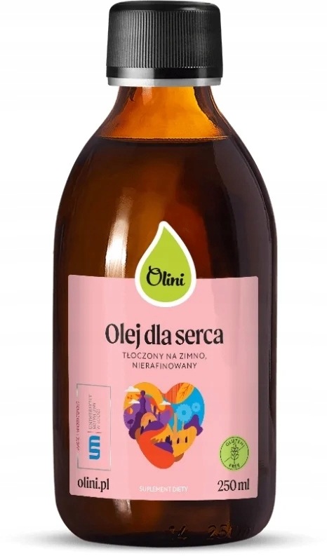 Olini Olej dla Serca nierafinowany tłoczony na zimno 250 ml