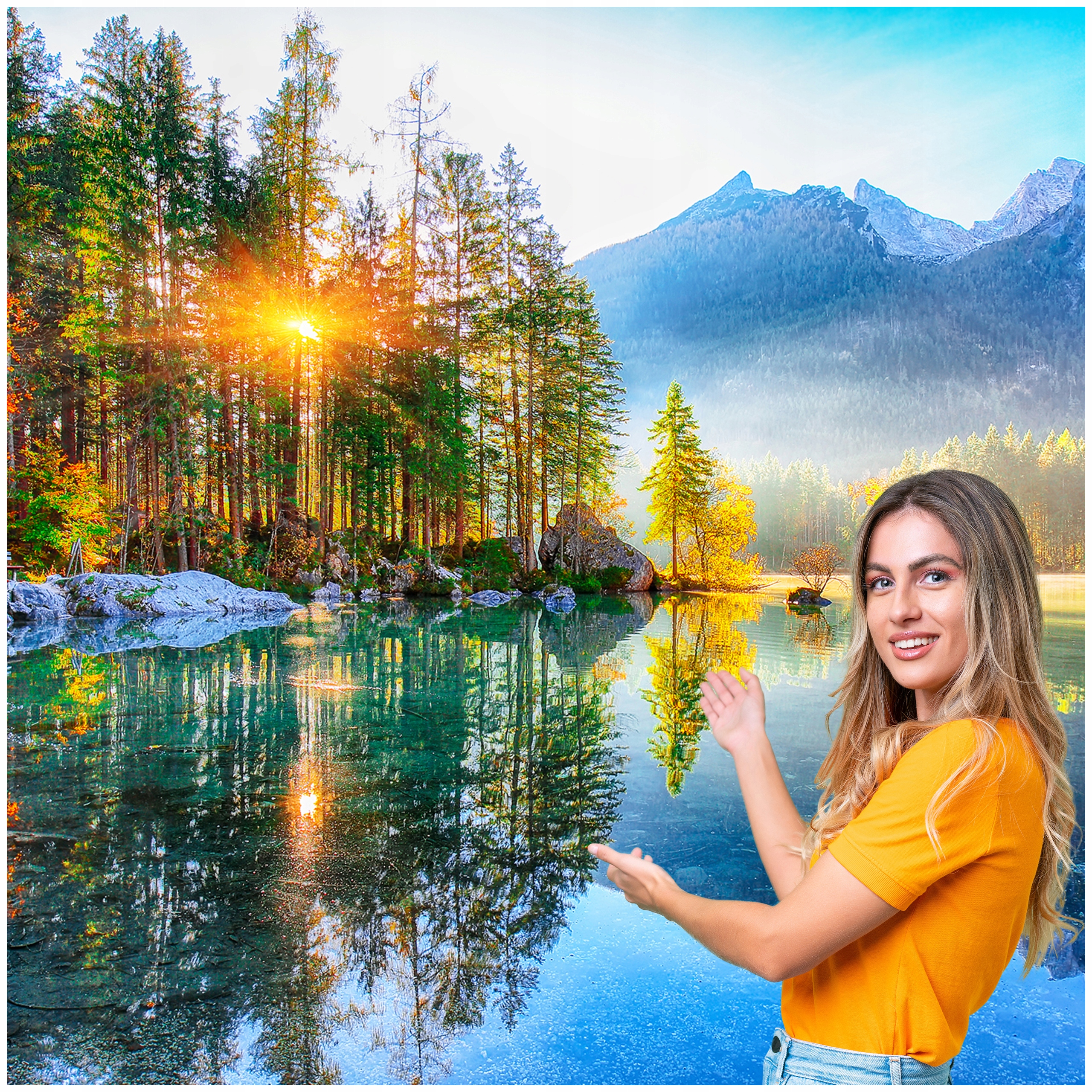 Fototapeta 3D Obývací Pokoj Ložnice Hory Les Příroda Krajina 196x260 F GLNK03