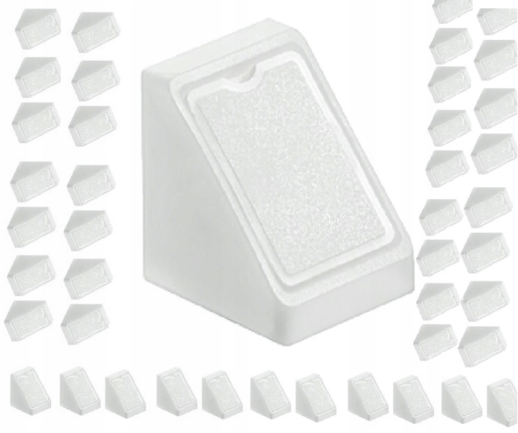 500 x Komandorek Nábytkový úhelník, držák Bílý