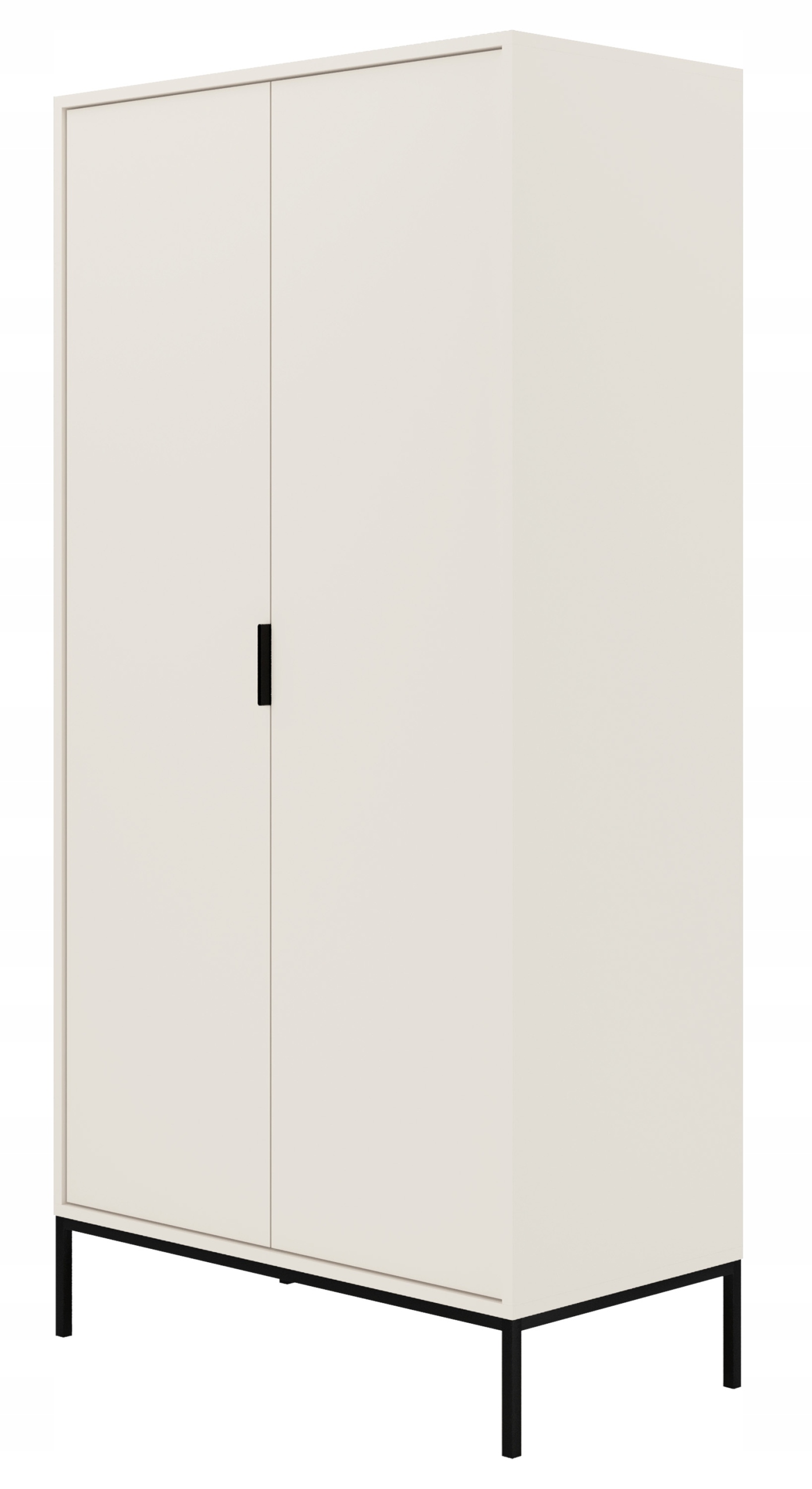 Skříň bílá na černém rámu