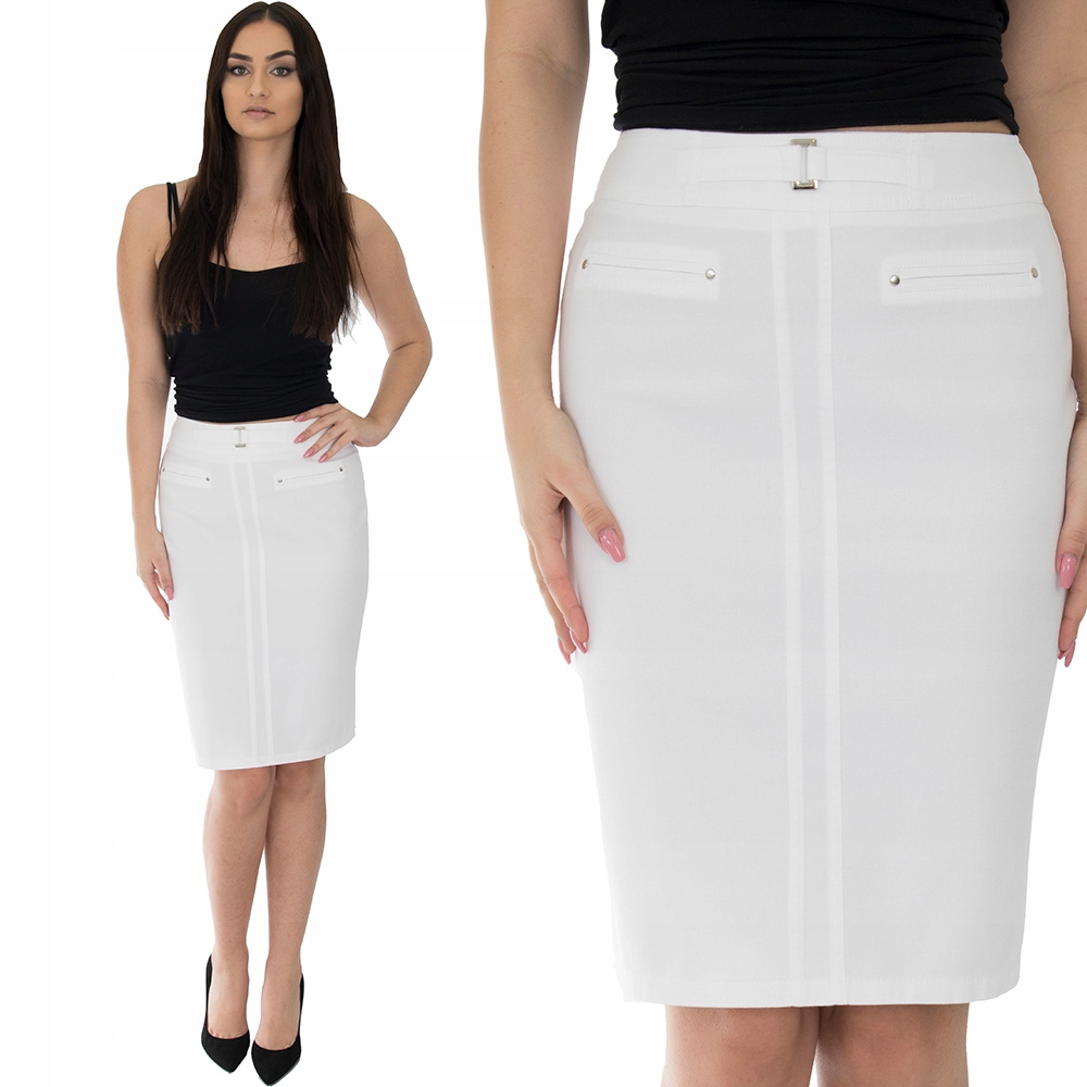 SPÓDNICA BAWEŁNA KLAMERKA (38-52) 3 KOLORY r.46