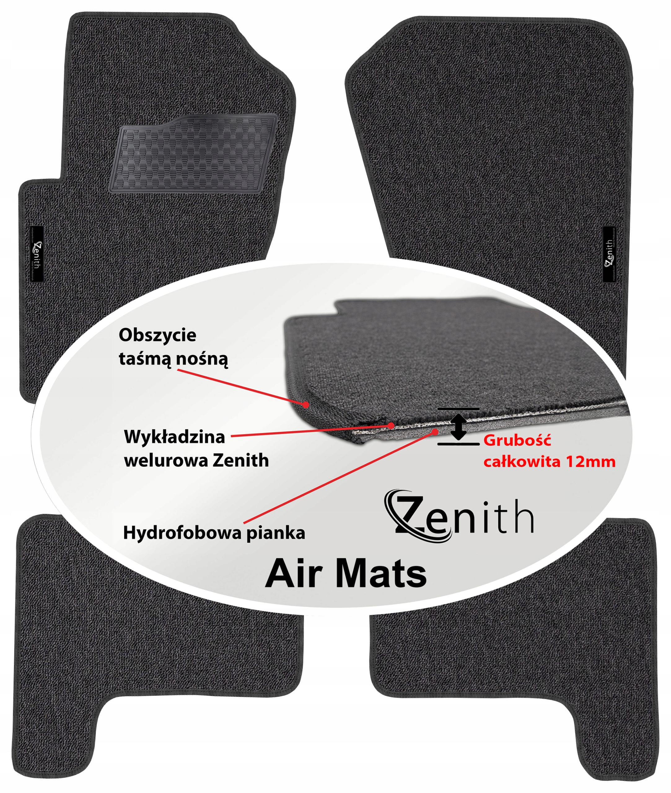 Range Rover Sport I Suv 2005-2012 Velúrové koberčeky do auta Zenith Air Mats