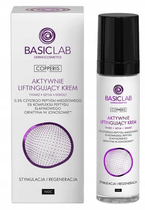 Basic Lab Aktywnie liftingujący krem na noc do twarzy, szyi i dekoltu 50ml