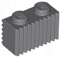 

Lego 2877 brick grill 1x2 c. szary Dbg 2 szt N