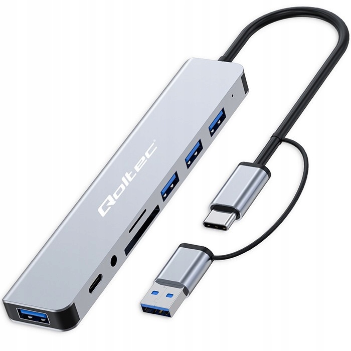 Hub Adapter 8w1 Usb-c/usb Usb-c 4xUSB Sd/tf card Jack 3.5mm Trrs