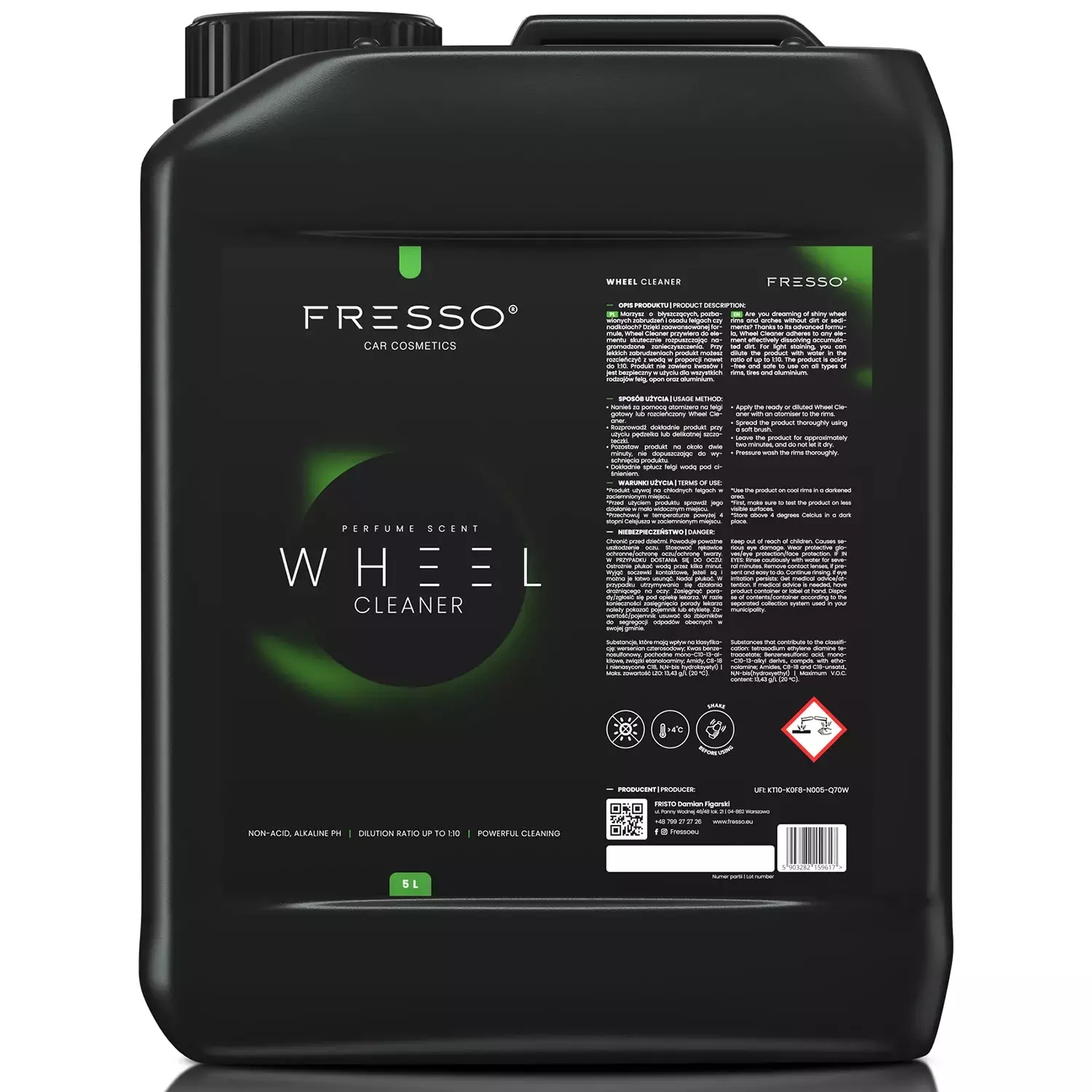 Fresso Wheel Cleaner 5L zasadowy płyn do mycia felg
