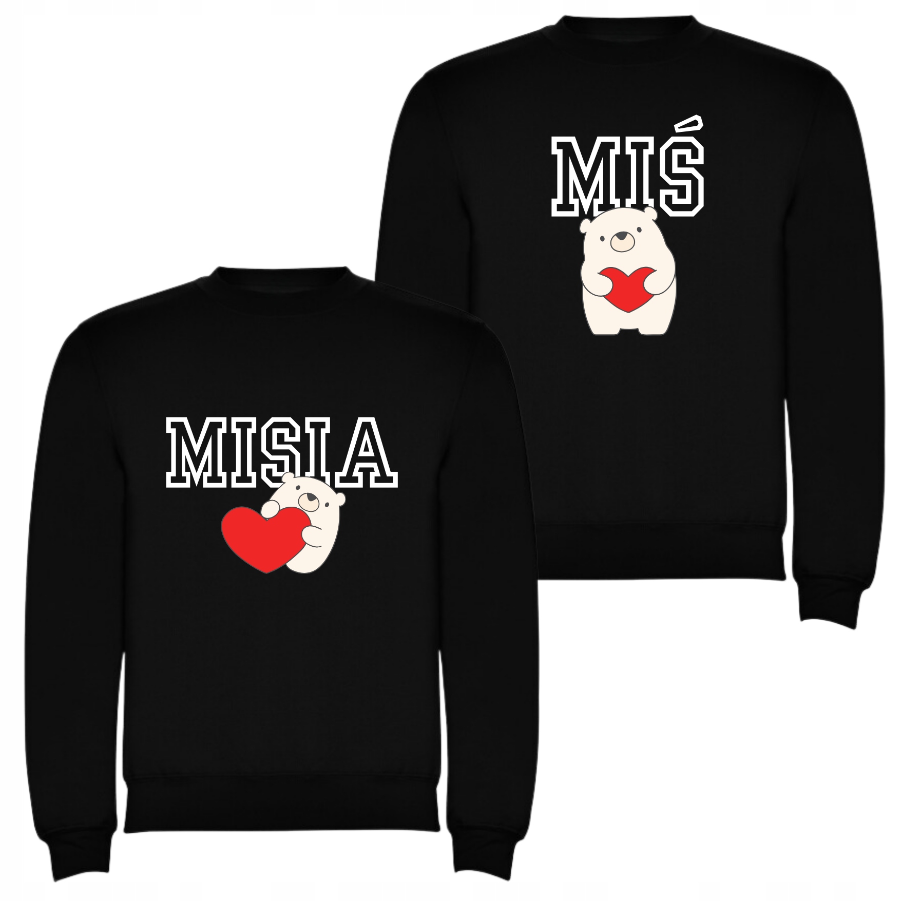 2 Mikiny Crewneck Pro Páry Medvídek A Medvídek Pro Zamilované Dárek K Valentýnu