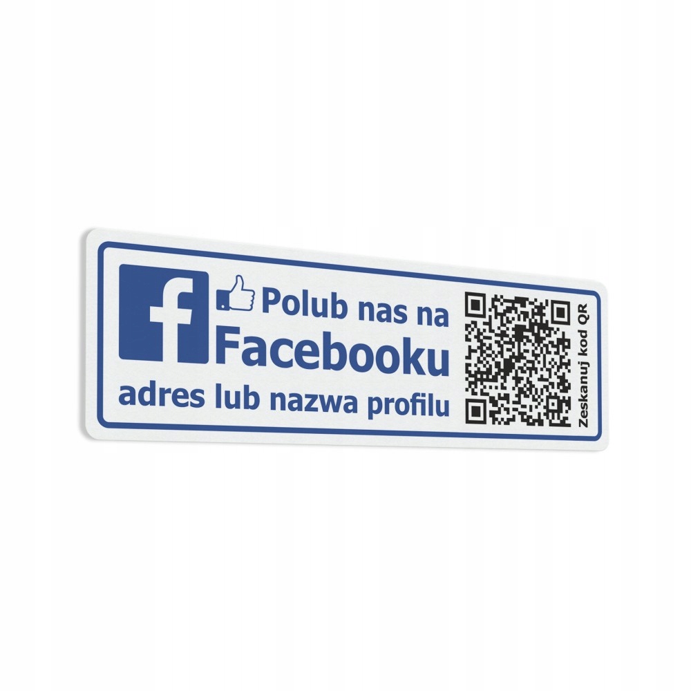 

Polub nas na Facebooku Qr naklejka 7x22