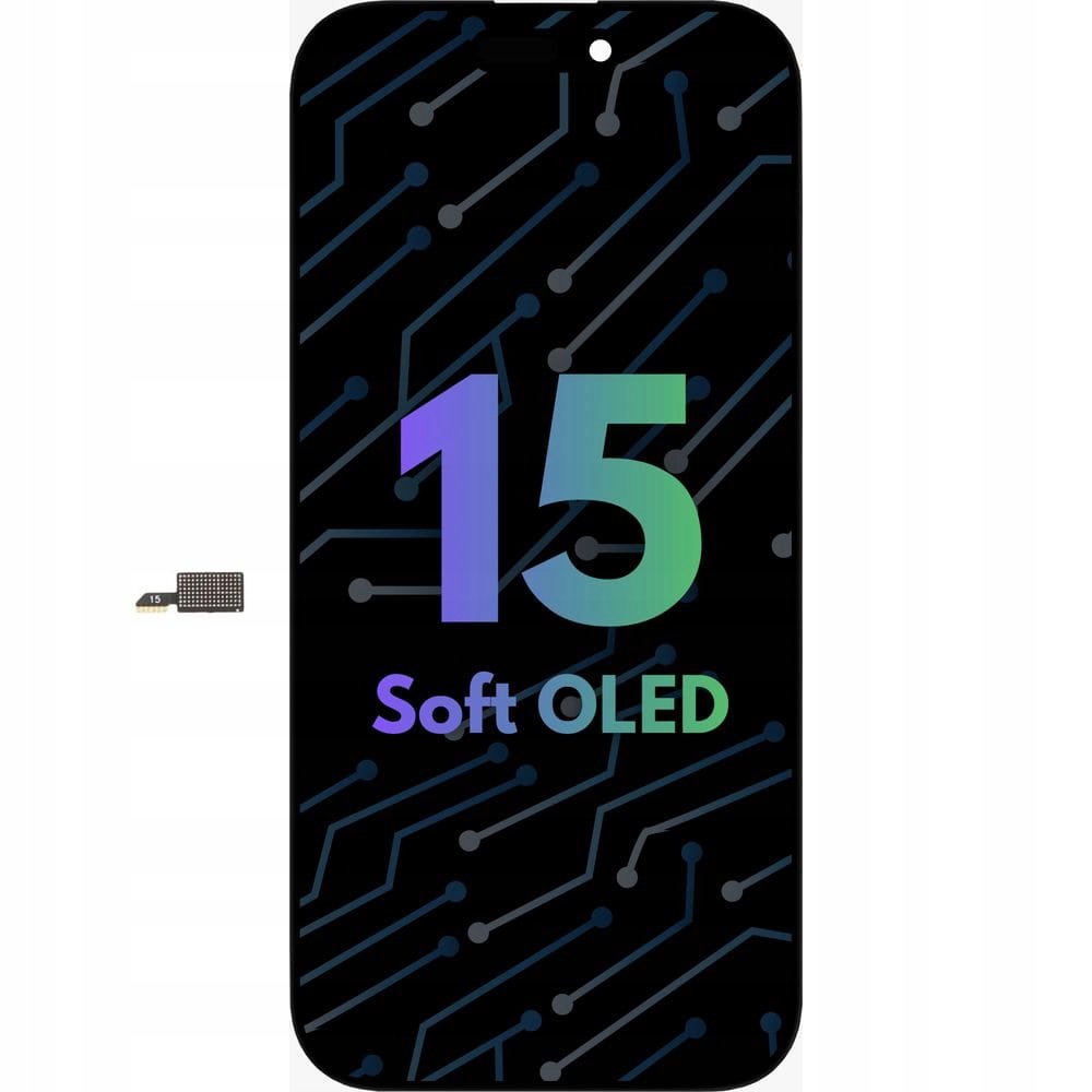 LCD displej pro iPhone 15 Náhradní Soft Oled těsnění