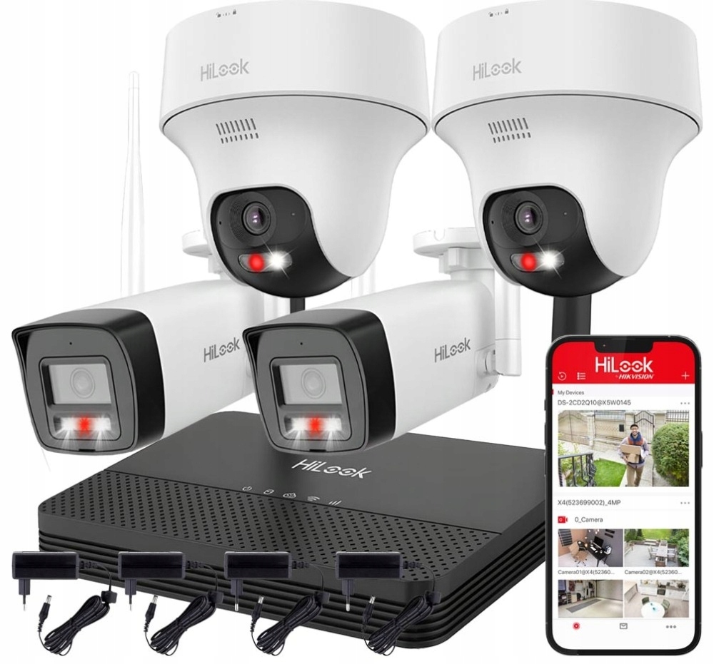 Zestaw monitoringu kamera WiFi 2x WIFICAM-B4 2x WIFICAM-T4