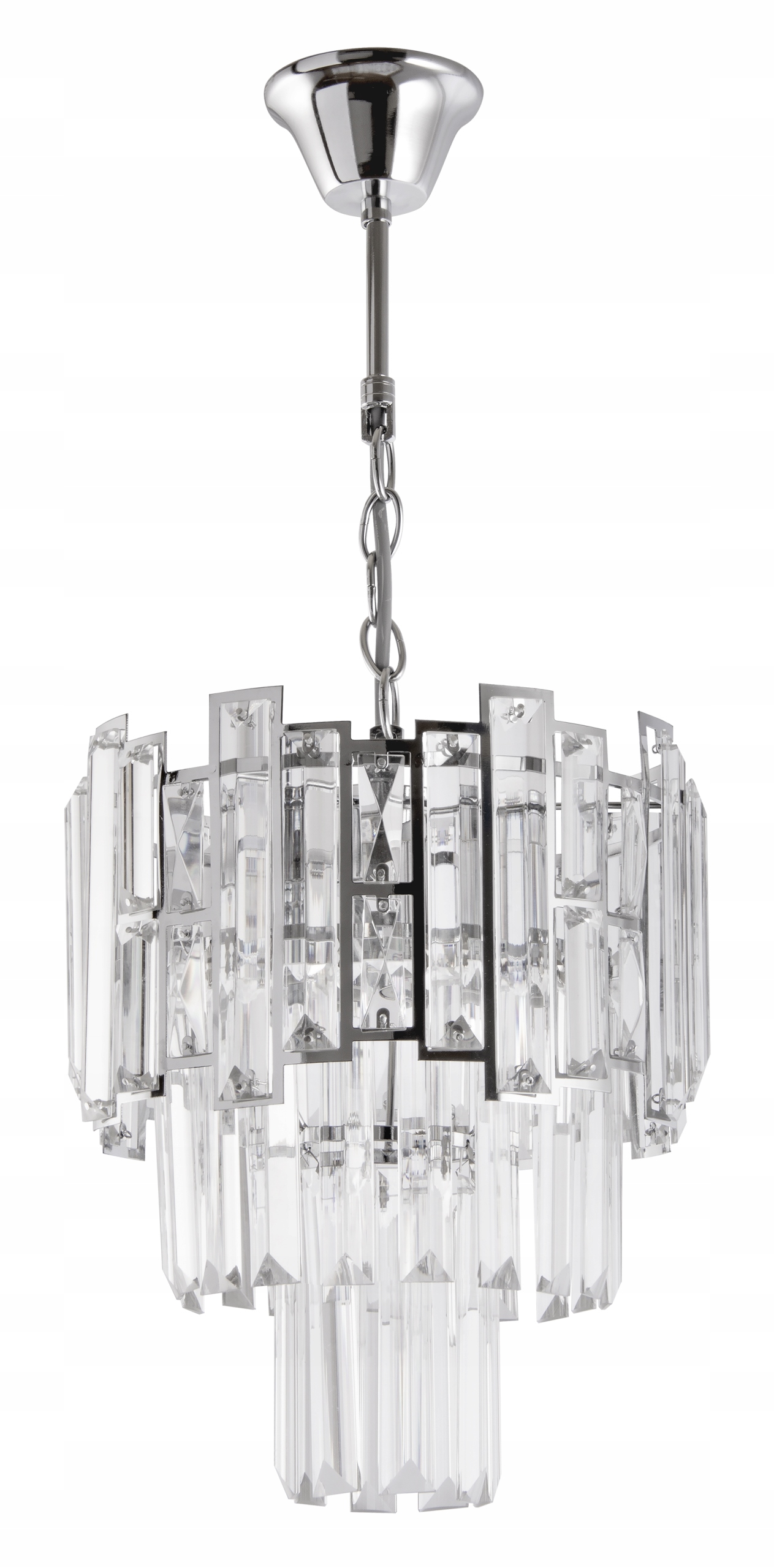 Lampa W-e 1812/3 Cr pro velké místnosti, glamour lustr do domu i hotelu