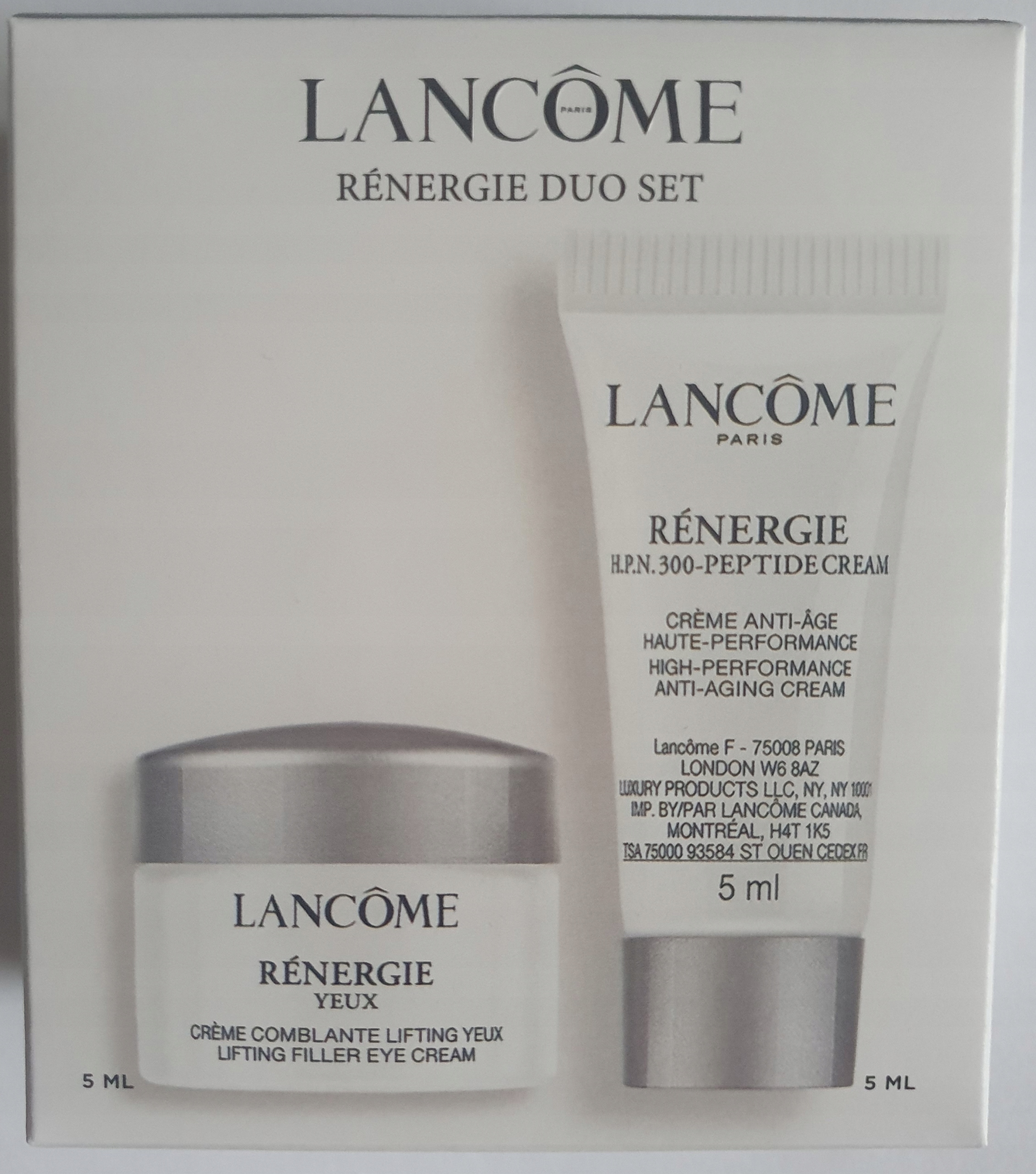 Lancome zestaw travel Renergie krem pod oczy 5ml H.p.n. 300 Peptide 5ml