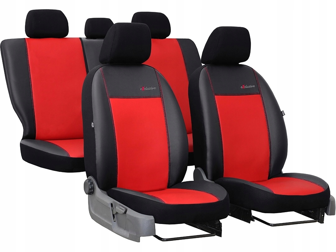 Autopoťahy na sedadlá automobilov ekokoža Červené
