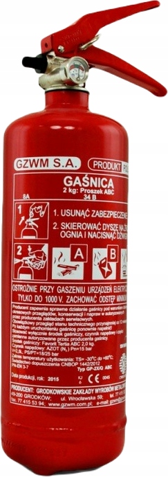 Gaśnica Proszkowa 2 kg Abc Gzwm
