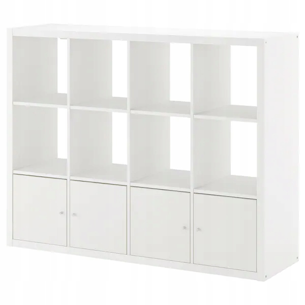 

Ikea Kallax Regał z 4 wkładami, biały, 147x112 cm