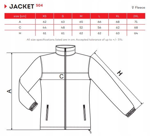 Polar damski z haftem własnego logo na lewej piersi i plecach Malfini 504 Kod producenta mamystyl504