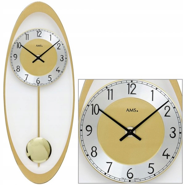 Kyvadlové nástenné hodiny 7417 Ams 50cm