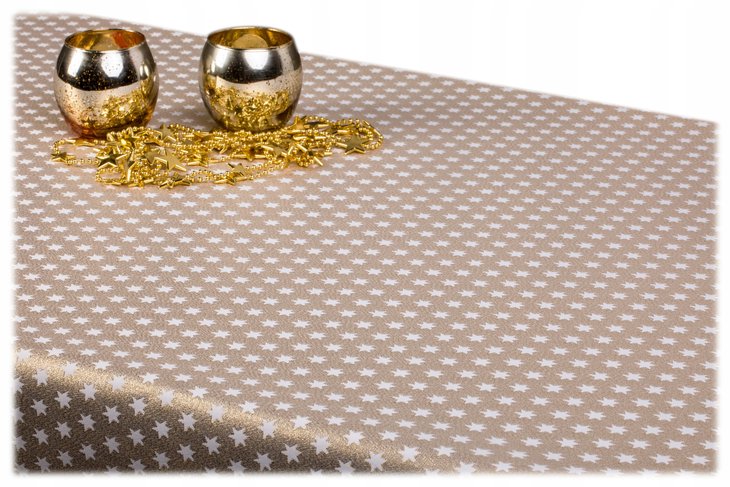 PLAMOODPORNY obrus 110x120 ŚWIĄTECZNY ZŁ droga M Typ obrus