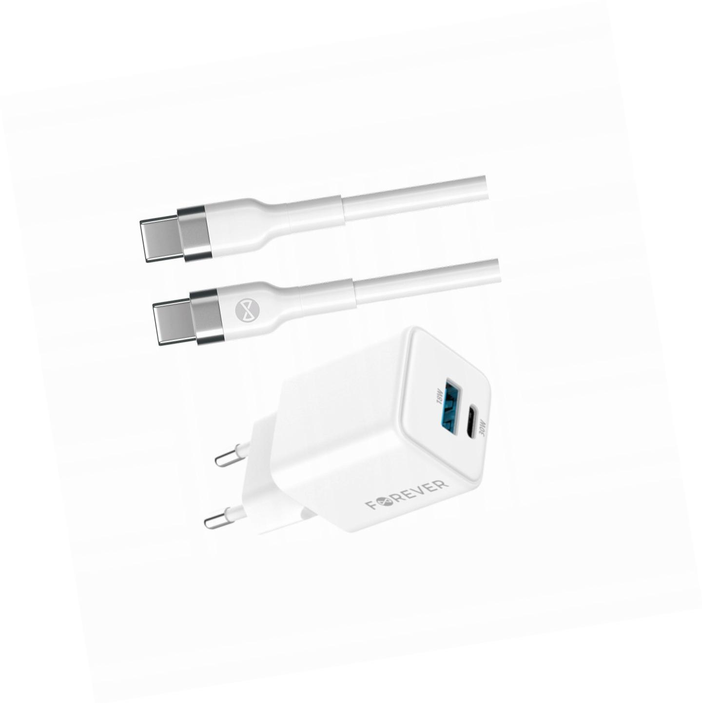 Szybka ładowarka GaN 30W 2 wejścia długim z kablem 2m do Xiaomi Redmi 12 4G