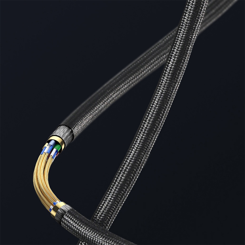 BASEUS KABEL PRZEWÓD DO TV KOMPUTERA HDMI 2.1 8K 60Hz 4K 120Hz 1m 100cm Złącza HDMI - HDMI