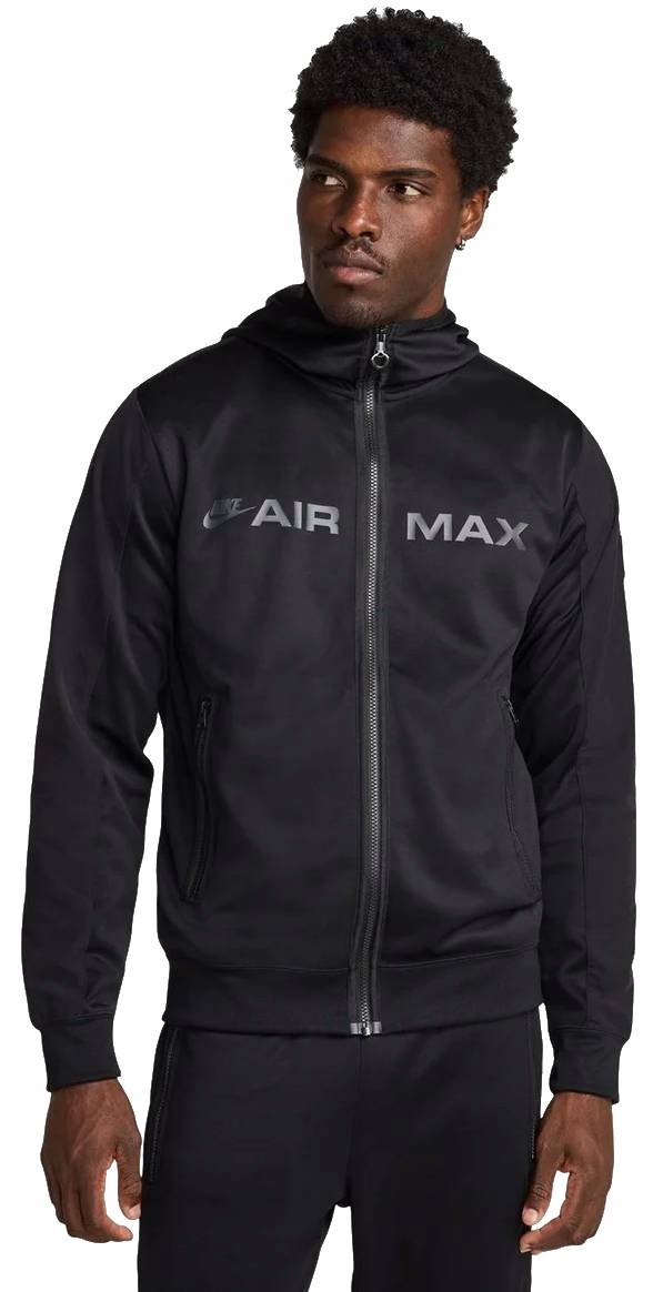 Bluza męska do biegania Nike Air Max rozpinana sportowa z kapturem r. L