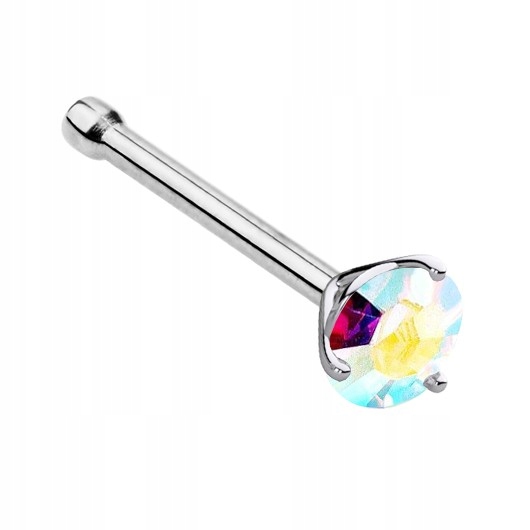 

Kolczyk do nosa prosty 0,6/6/2 opalizujący