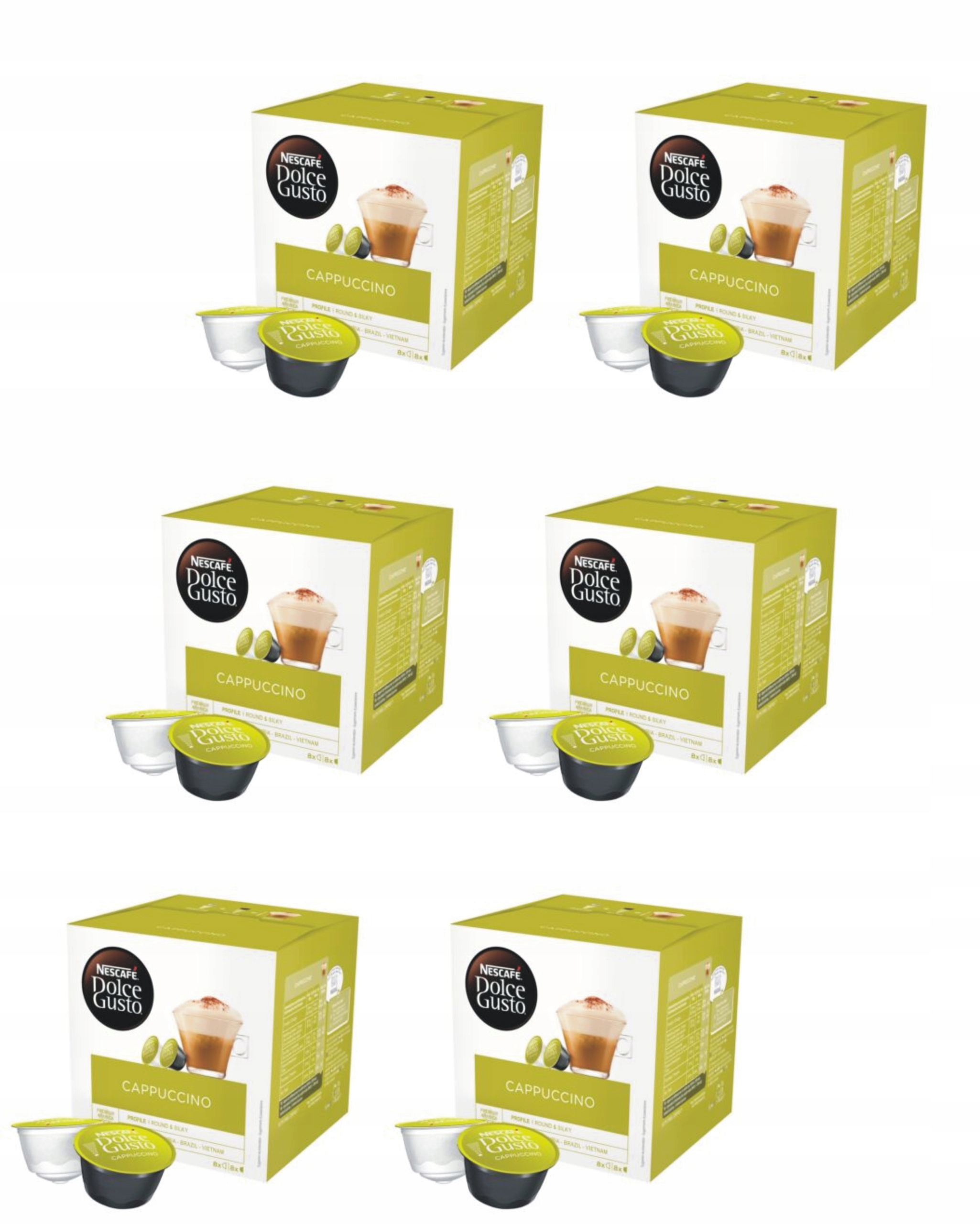 Kapsułki Nescafe Dolce Gusto Cappucino 96 sztuk 6x16