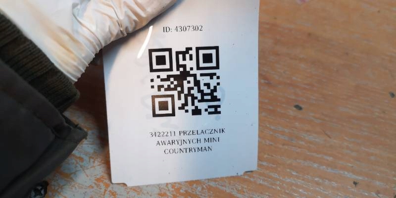 3422211 przelacznik AWARYJNYCH MINI COUNTRYMAN Producent części Mini OE