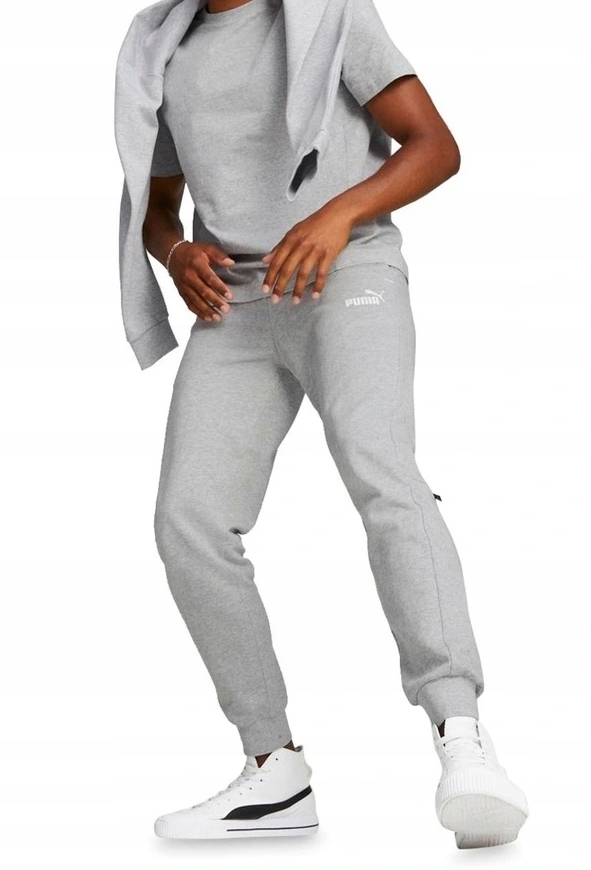 PUMA SPODNIE DRESOWE DLA DZIEWCZYNKI CHŁOPIĘCE Kolor szary