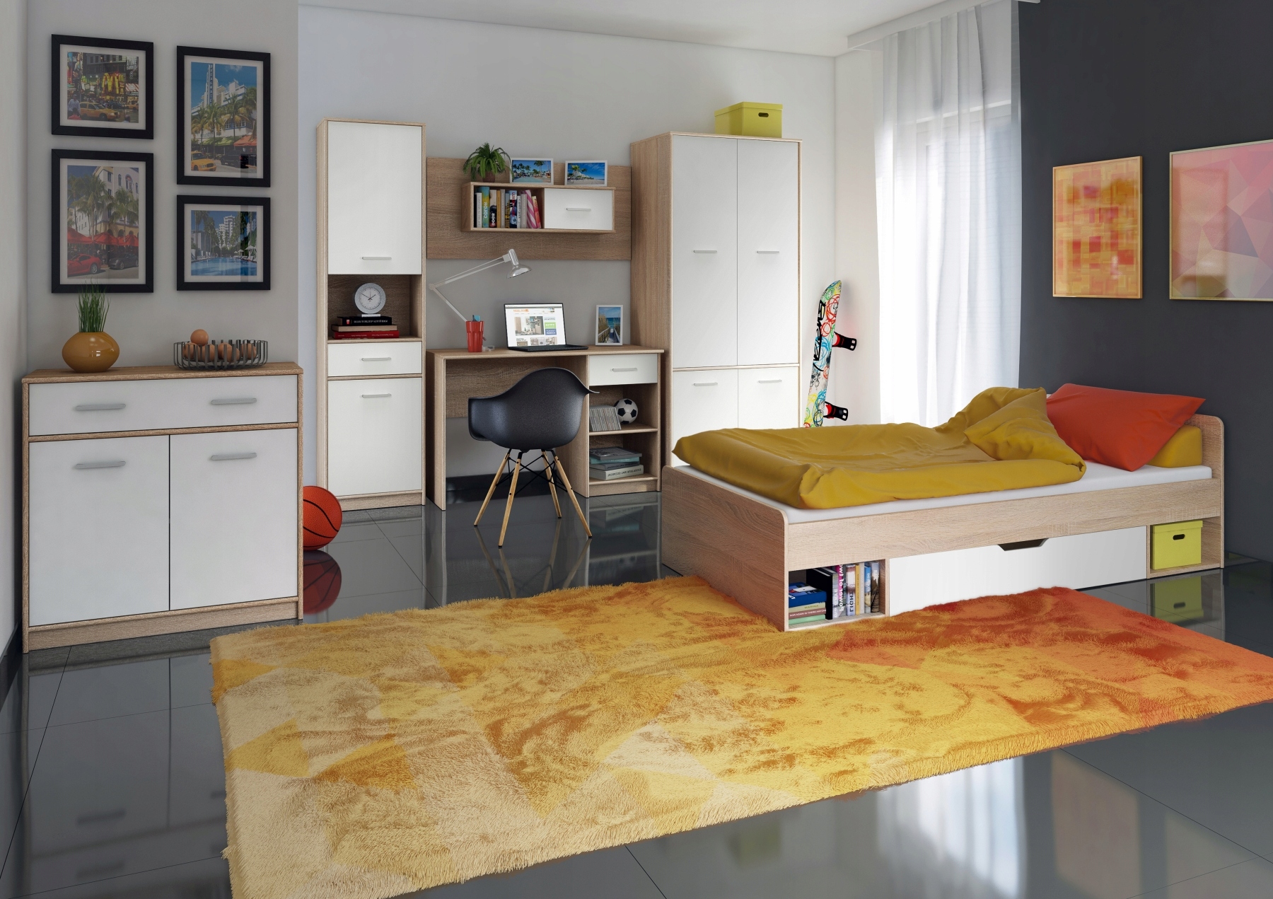 ŁÓŻKO DZIECIĘCE 90 młodzieżowe ze stelażem Marka inna