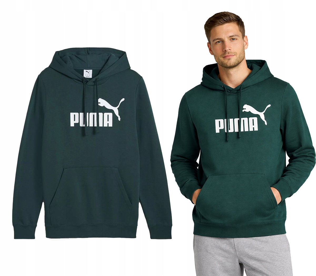 Pánská mikina Puma s kapucí 682571 75 zelená XL